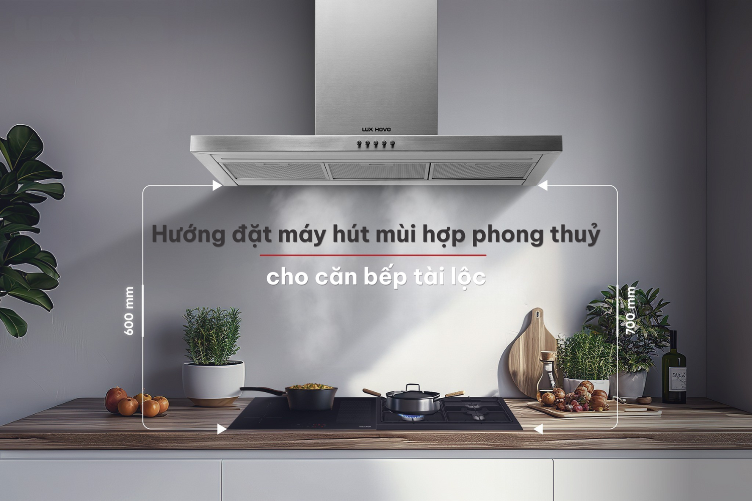 Hướng đặt máy hút mùi hợp phong thuỷ cho căn bếp tài lộc